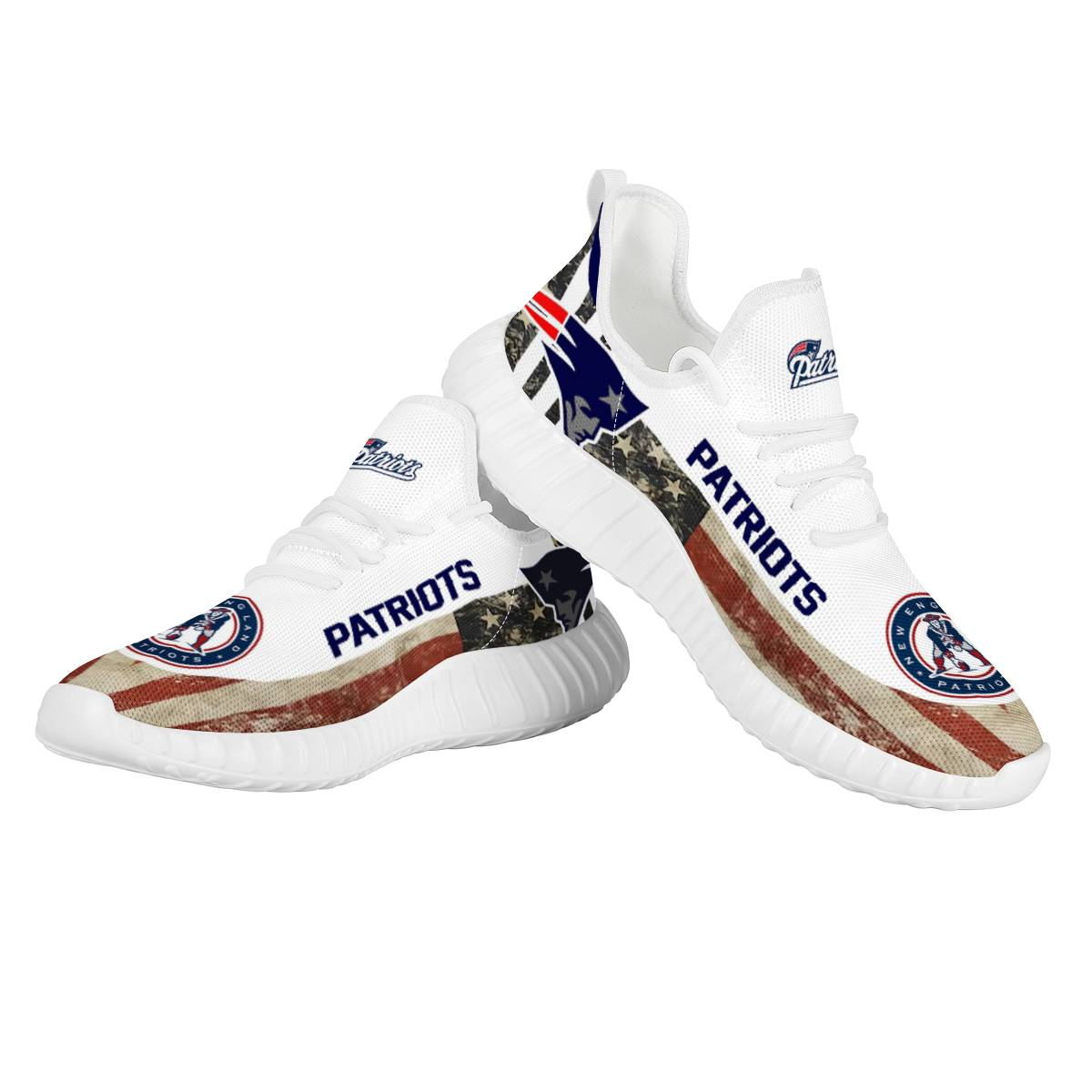 Women's New England Patriots Mesh Knit Sneakers/Shoes 017